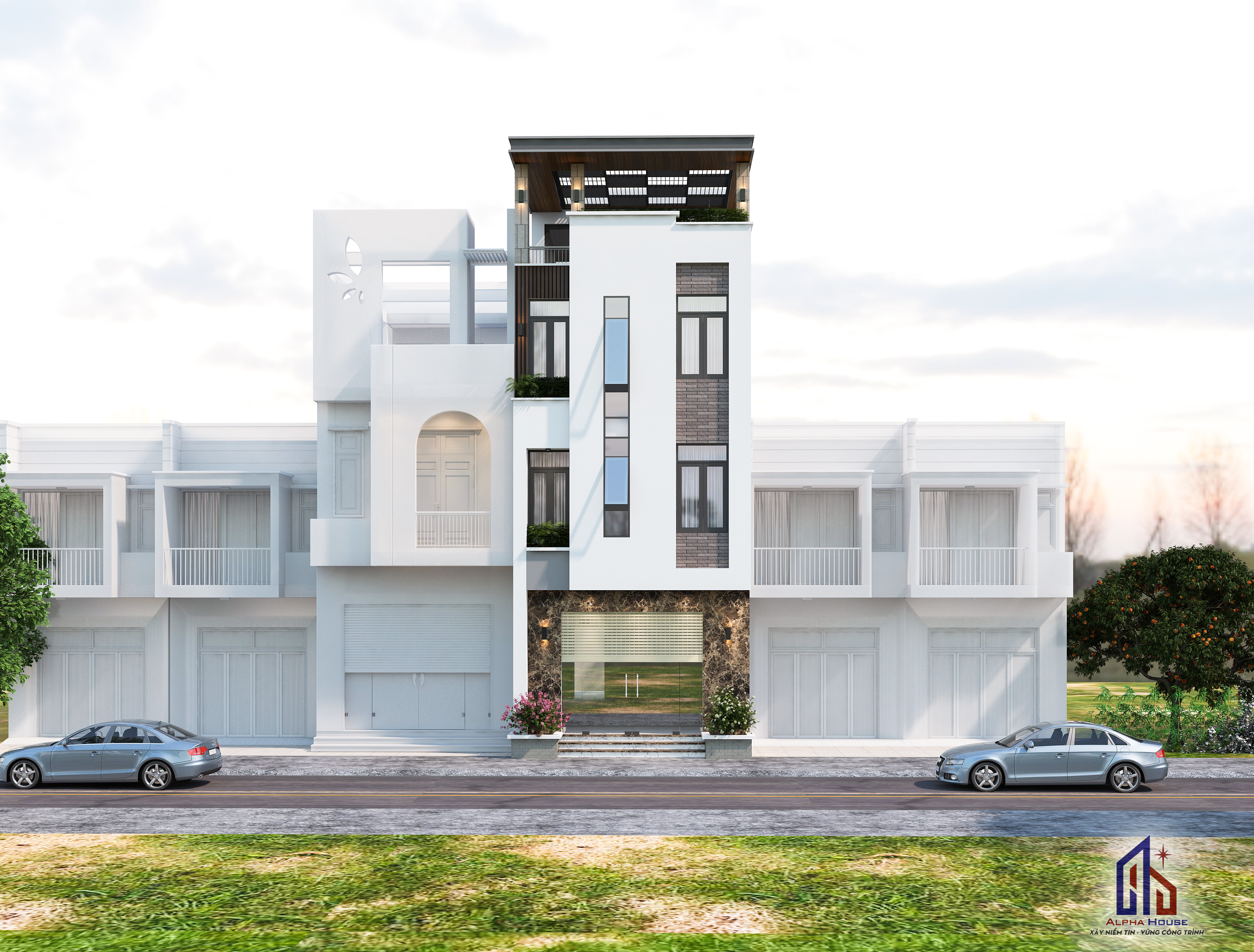 THIẾT KẾ NHÀ PHỐ - 3 TẦNG 1 TUM - ANH CHỊ CHINH BÌNH